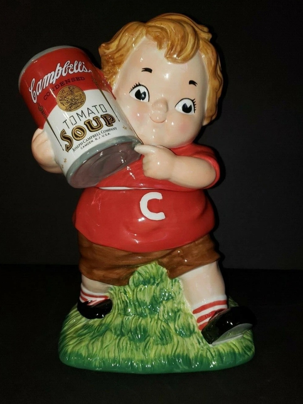Vintage Collectible Campbell’s Soup Cookie Jar Ceramic Boy Tomato Soup Can 2005 - Picture 6 of 6